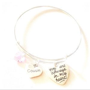 Cousin Silver Bangle Bracelet Jewelry Gift